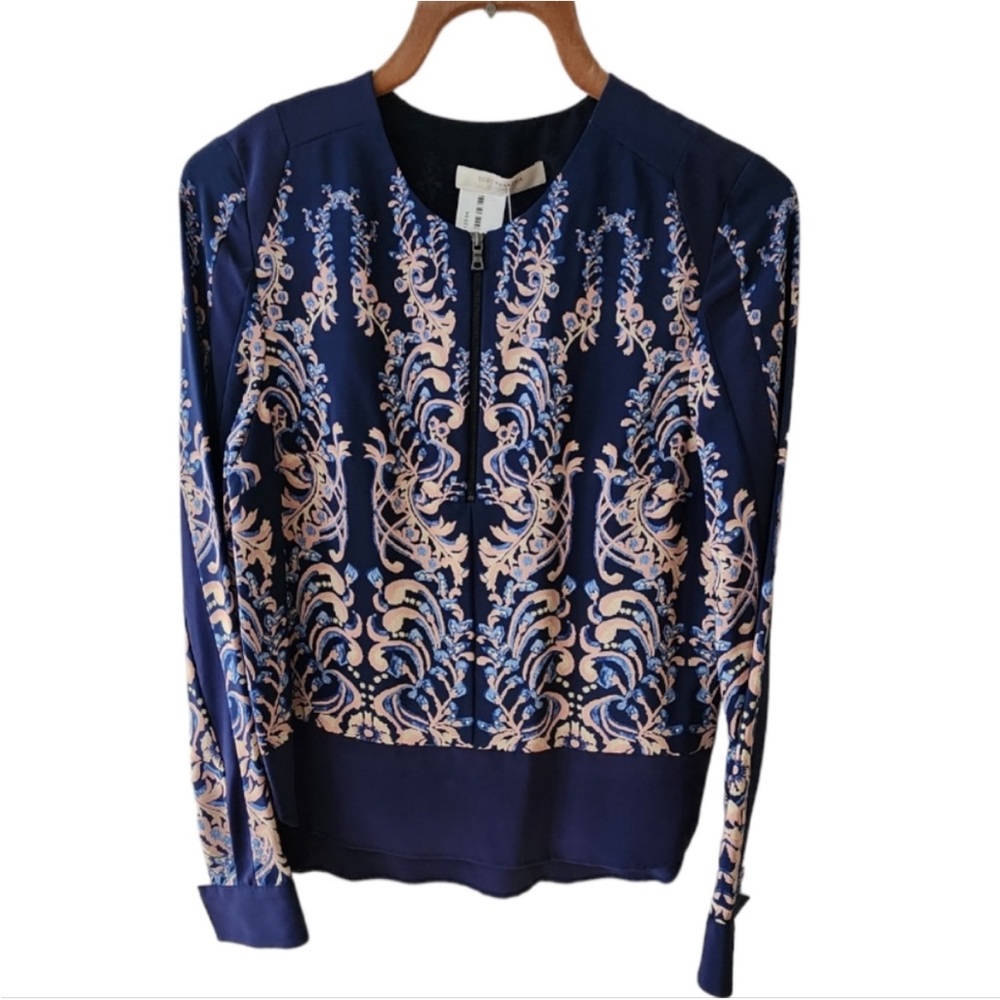 NWT BCBGMAXAZRIA Runway Collection Printed Top Size XXS fits like Small